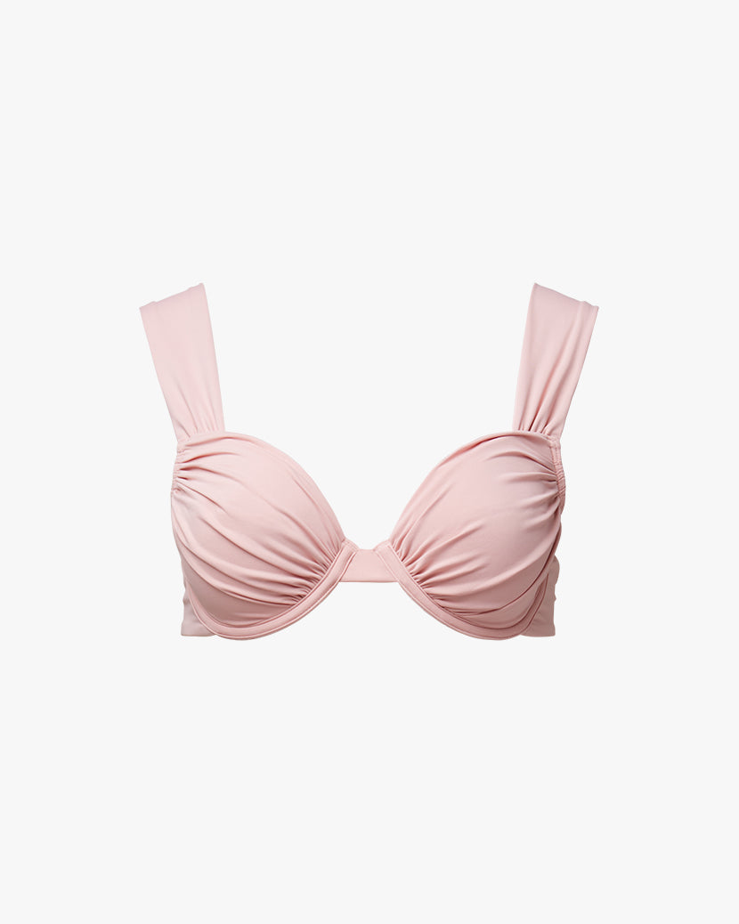 Ruched Pink Bikini