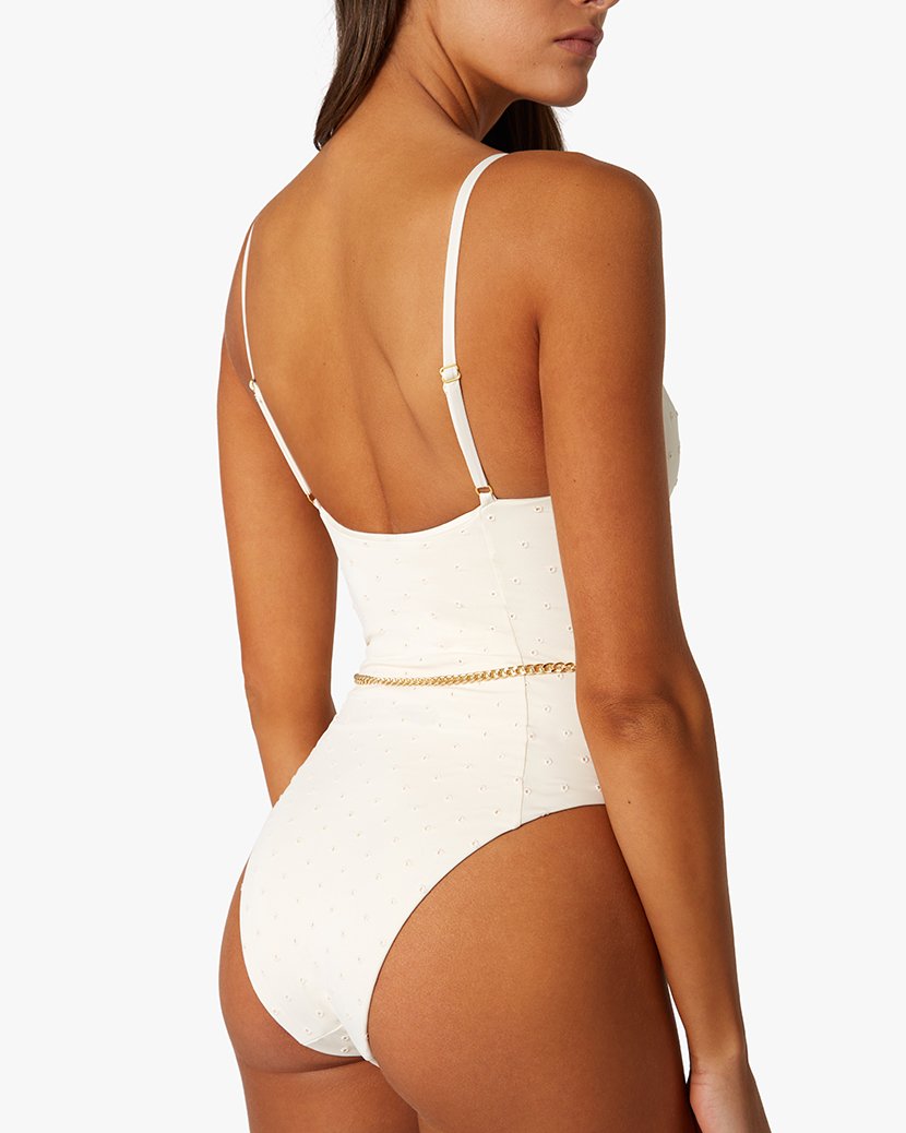 Danielle One Piece Eyelet Pearl